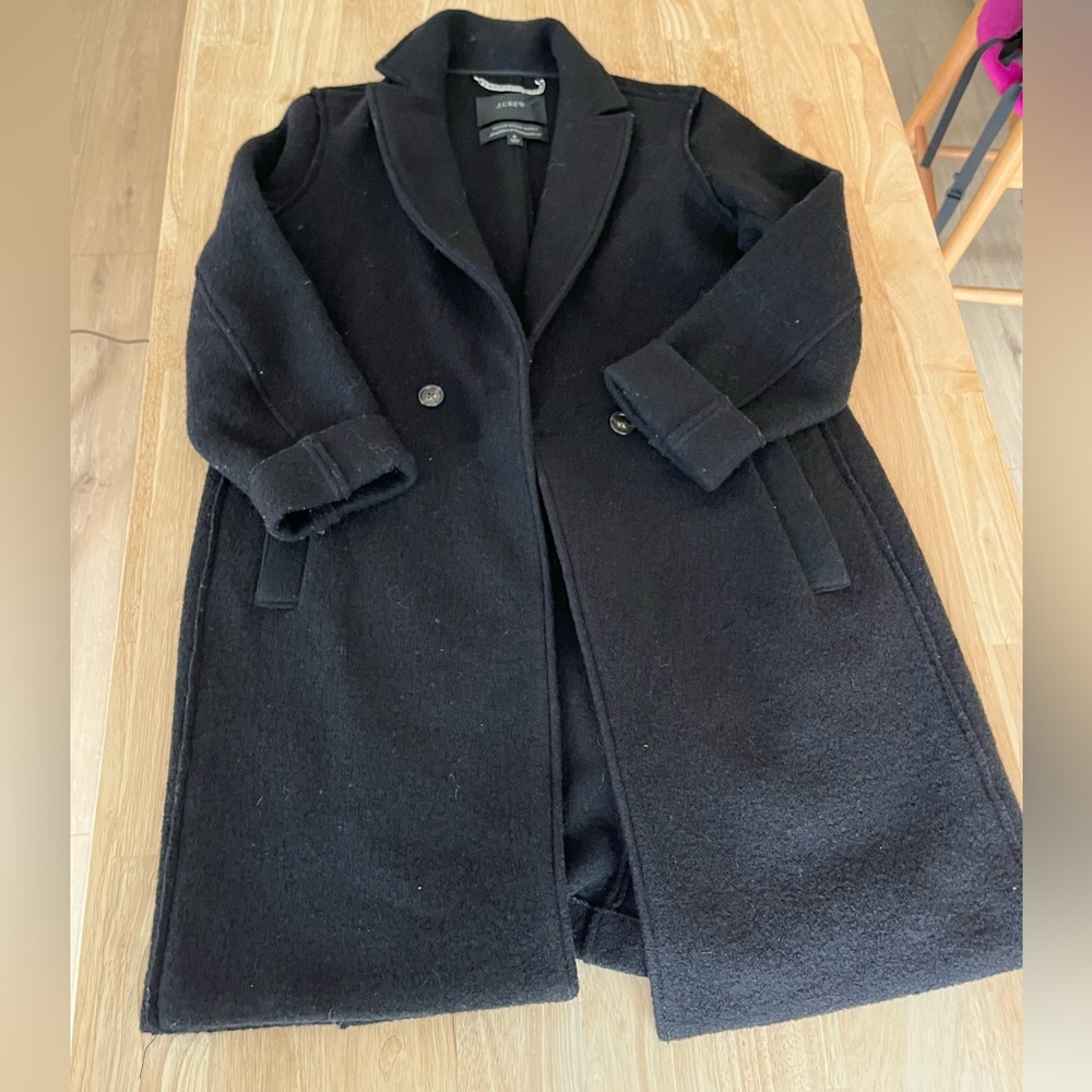 J Crew Italian Boiled Wool Coat